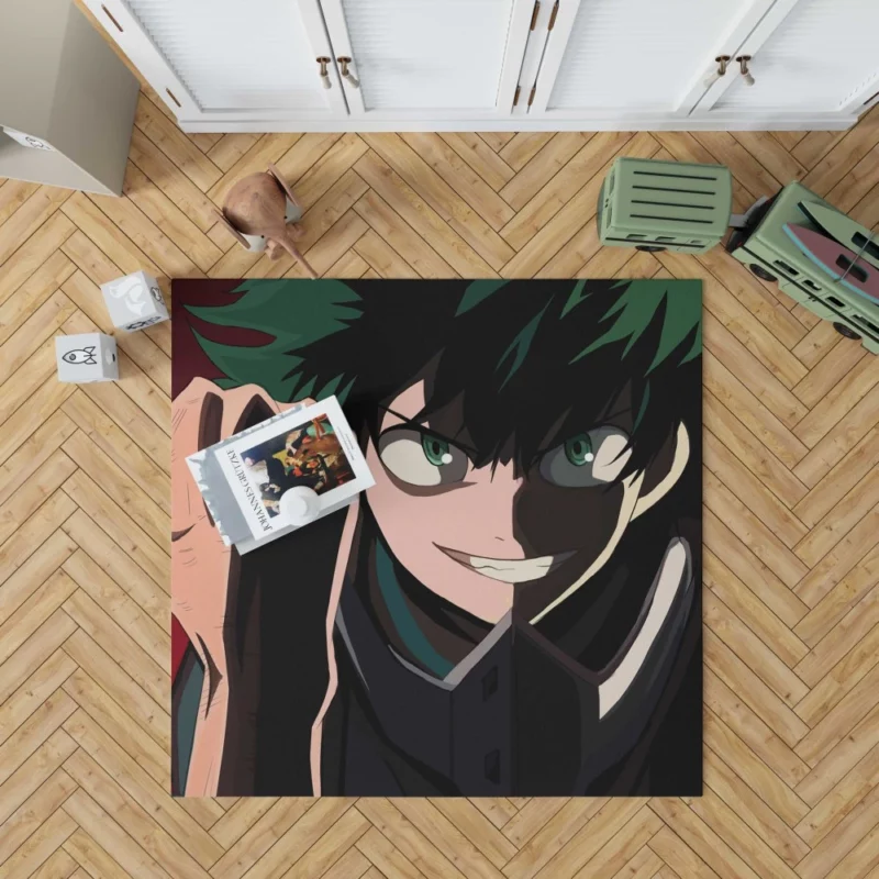 Izuku Midoriya Courageous Hero Path Anime Rug