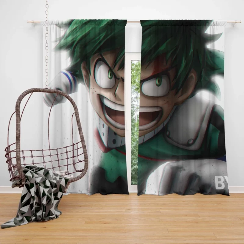 Izuku Midoriya Courageous Hero Quest Anime Curtain