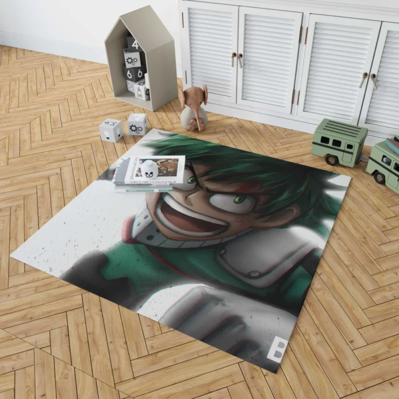 Izuku Midoriya Courageous Hero Quest Anime Rug 1