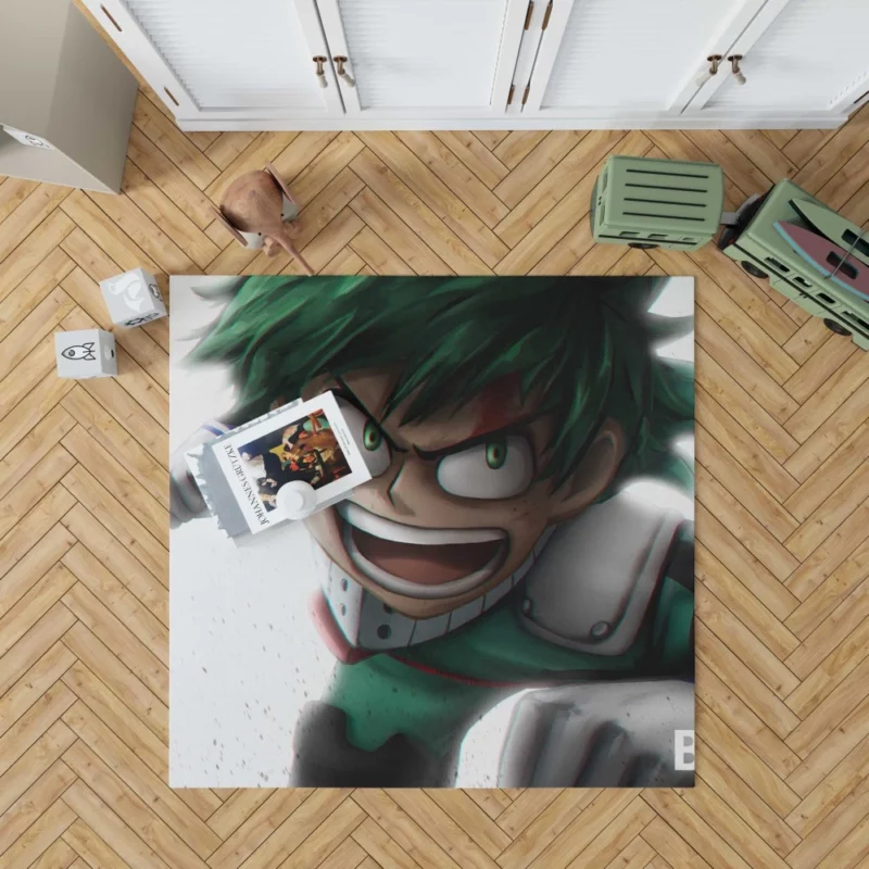 Izuku Midoriya Courageous Hero Quest Anime Rug