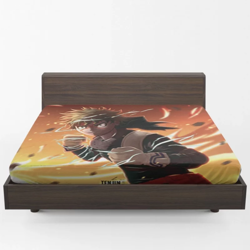 Izuku Midoriya Defying All Odds Anime Fitted Sheet 1