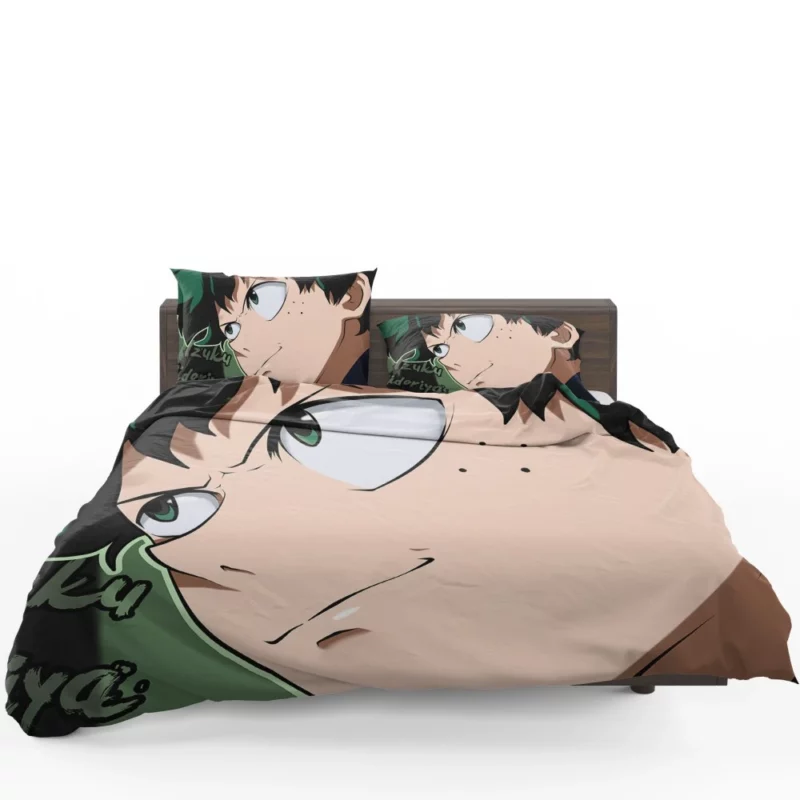 Izuku Midoriya Determined Green Hero Anime Bedding Set