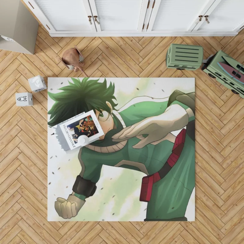 Izuku Midoriya Determined Hero Anime Rug