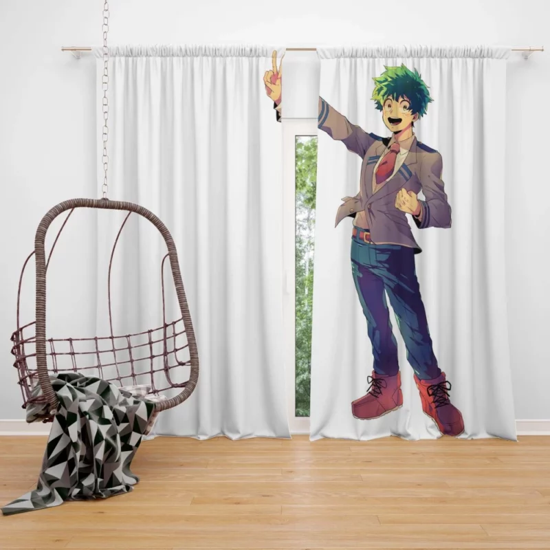 Izuku Midoriya Hero Trials Anime Curtain