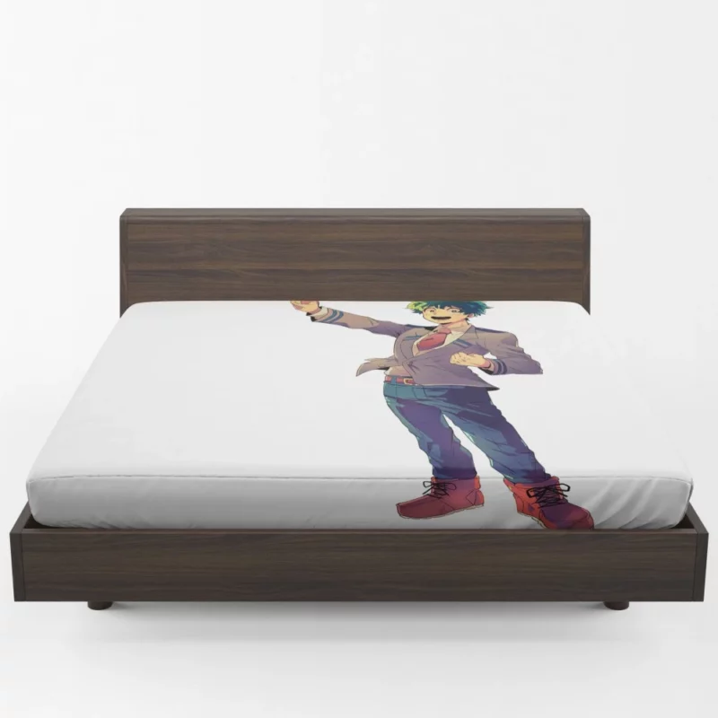 Izuku Midoriya Hero Trials Anime Fitted Sheet 1