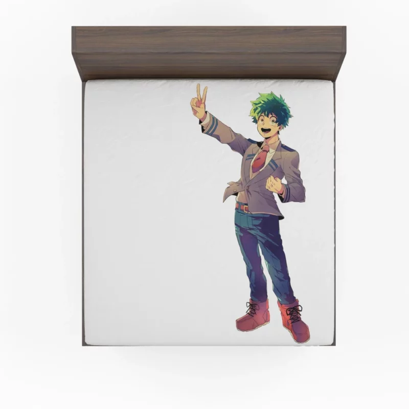 Izuku Midoriya Hero Trials Anime Fitted Sheet