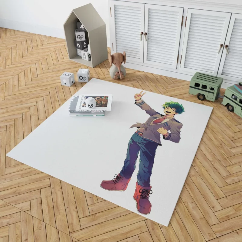 Izuku Midoriya Hero Trials Anime Rug 1