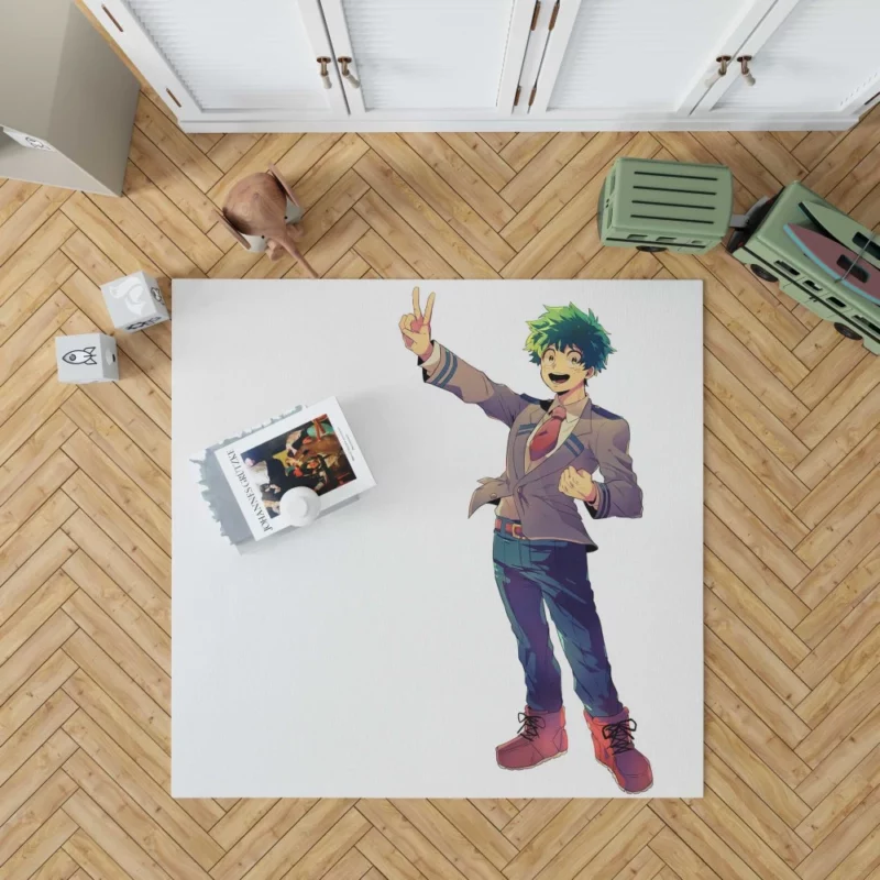 Izuku Midoriya Hero Trials Anime Rug