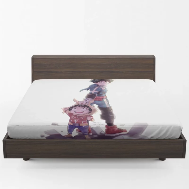 Izuku Midoriya Hero Triumph Anime Fitted Sheet 1