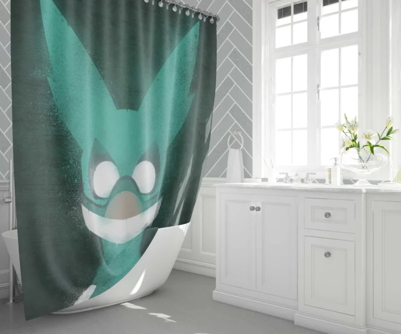 Izuku Midoriya Heroic Costume Anime Shower Curtain 1