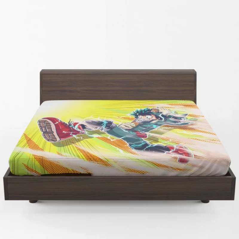 Izuku Midoriya Heroic Destiny Anime Fitted Sheet 1