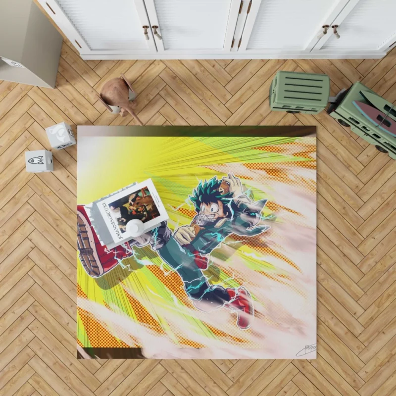 Izuku Midoriya Heroic Destiny Anime Rug