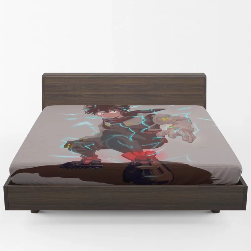 Izuku Midoriya Heroic Endeavors Await Anime Fitted Sheet 1