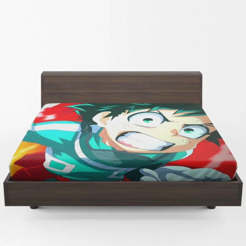 Izuku Midoriya Heroic Resolve Anime Fitted Sheet 1