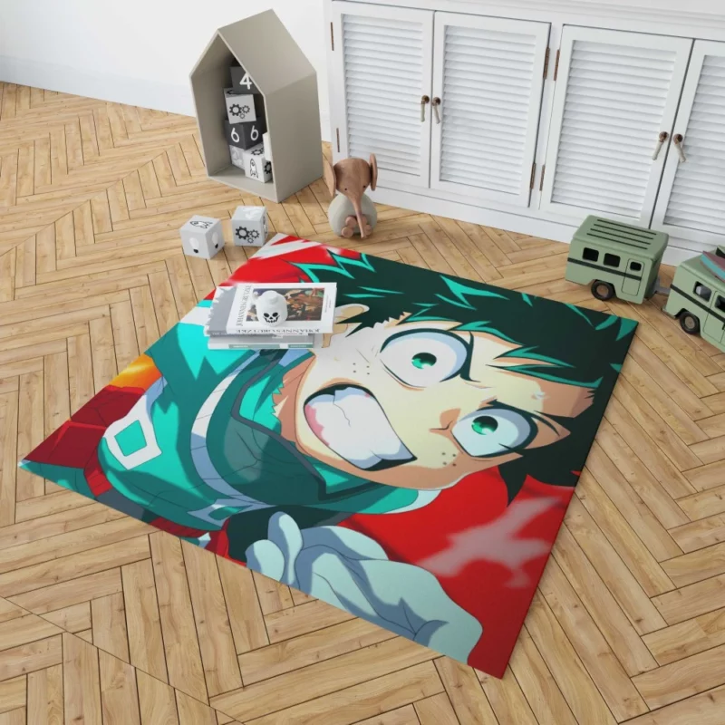 Izuku Midoriya Heroic Resolve Anime Rug 1