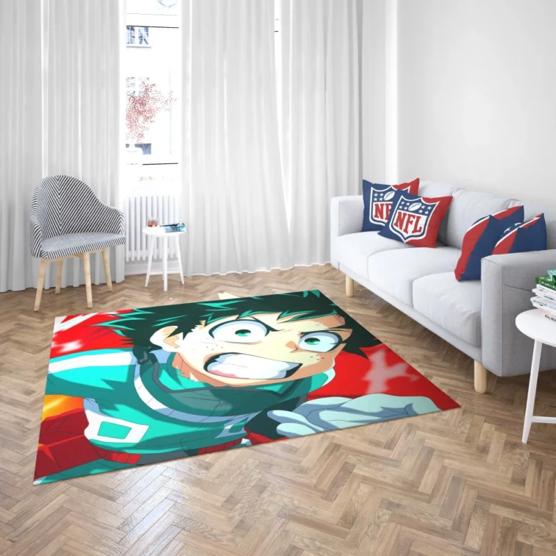 Izuku Midoriya Heroic Resolve Anime Rug 2