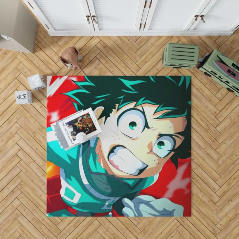 Izuku Midoriya Heroic Resolve Anime Rug