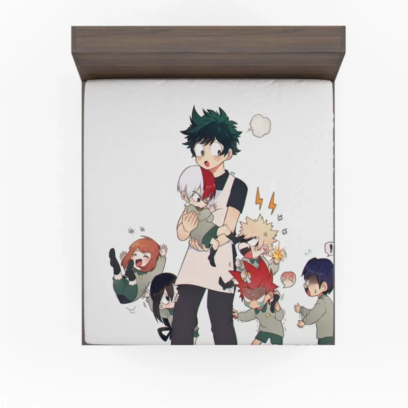 Izuku Midoriya My Hero Journey Anime Fitted Sheet