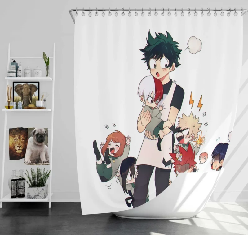 Izuku Midoriya My Hero Journey Anime Shower Curtain