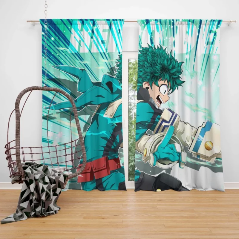 Izuku Midoriya Rising Hero Anime Curtain