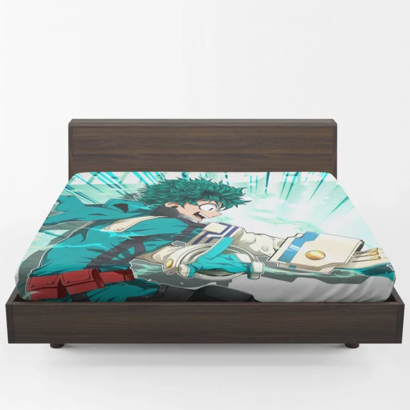 Izuku Midoriya Rising Hero Anime Fitted Sheet 1