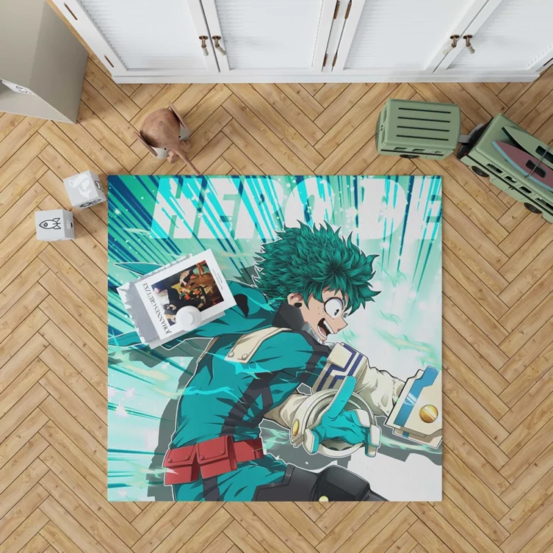 Izuku Midoriya Rising Hero Anime Rug