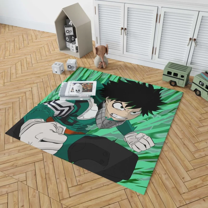 Izuku Midoriya Shining Hero Anime Rug 1