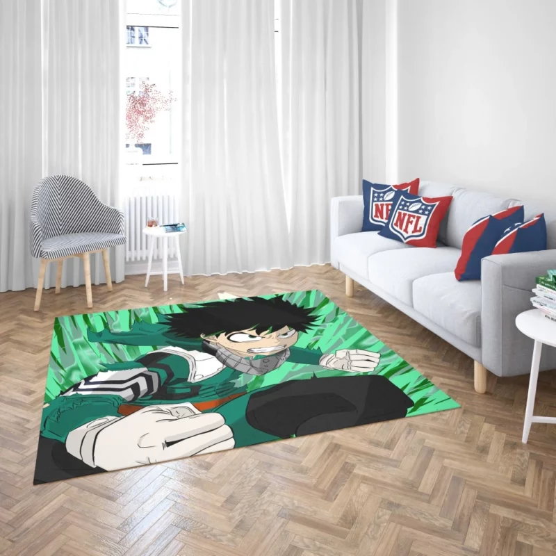 Izuku Midoriya Shining Hero Anime Rug 2