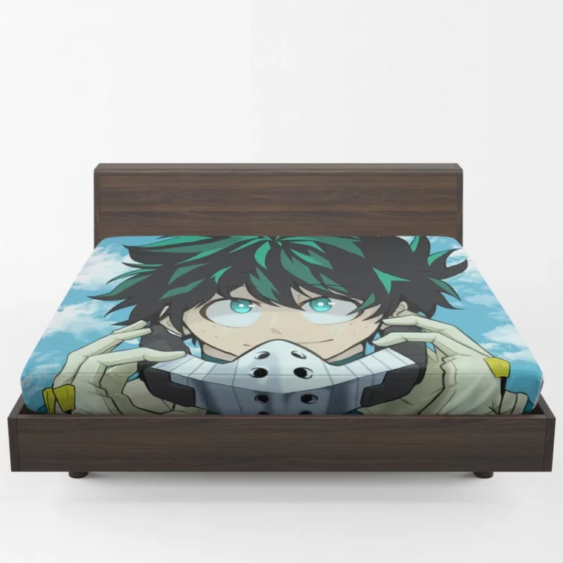 Izuku Midoriya Shining Heroic Path Anime Fitted Sheet 1