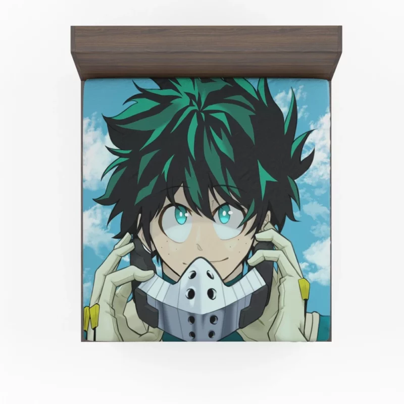 Izuku Midoriya Shining Heroic Path Anime Fitted Sheet