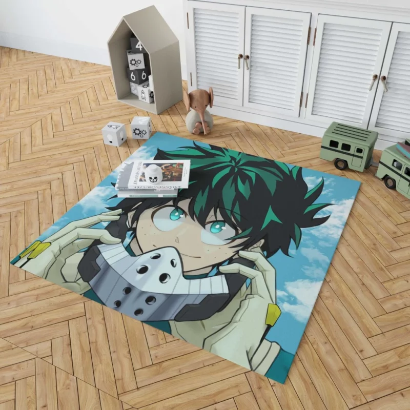 Izuku Midoriya Shining Heroic Path Anime Rug 1