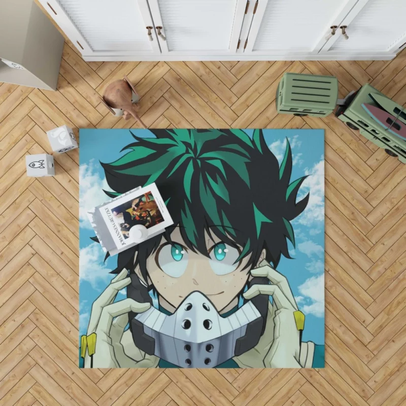 Izuku Midoriya Shining Heroic Path Anime Rug