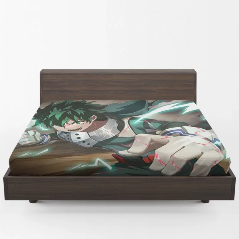 Izuku Midoriya Shining Heroism Anime Fitted Sheet 1