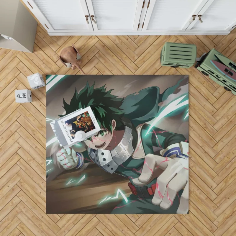 Izuku Midoriya Shining Heroism Anime Rug