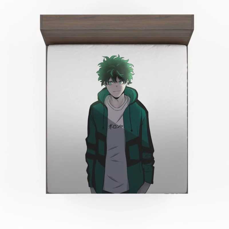 Izuku Midoriya Shining Hope Path Anime Fitted Sheet