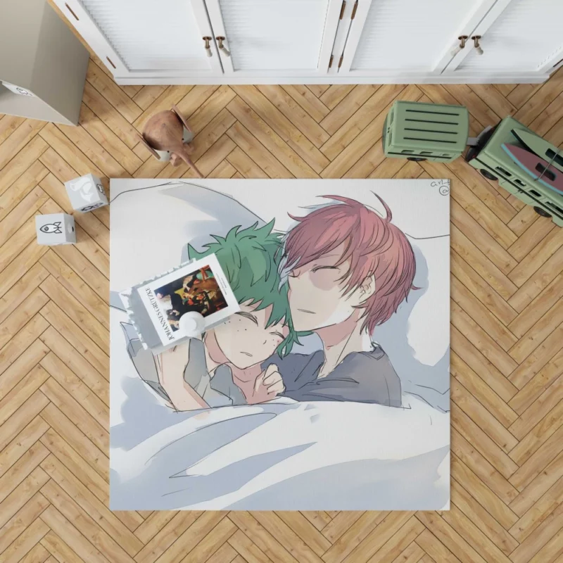 Izuku Midoriya Shoto Influence Anime Rug