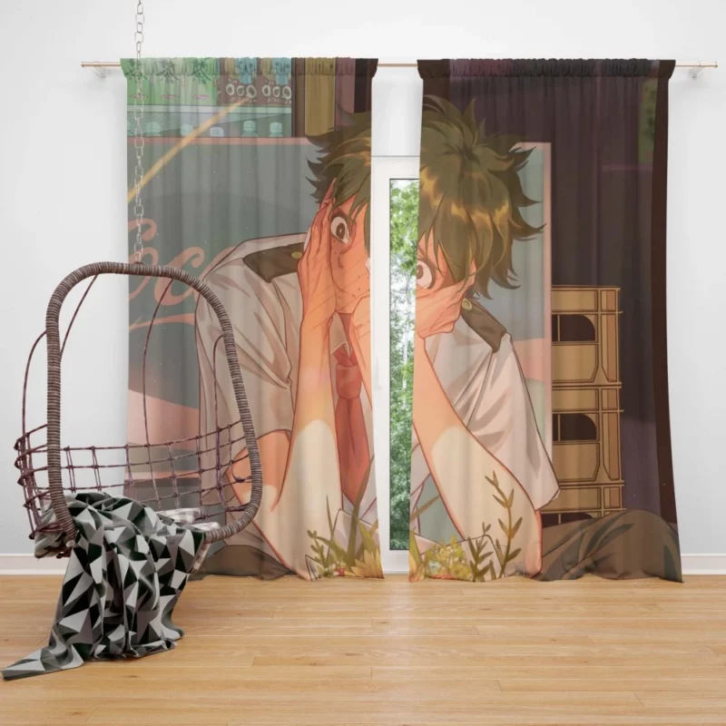 Izuku Midoriya Strive for Heroism Anime Curtain