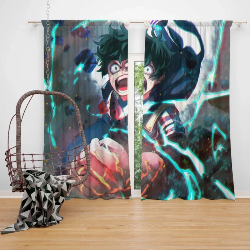 Izuku Midoriya Symbol of Hope Anime Curtain