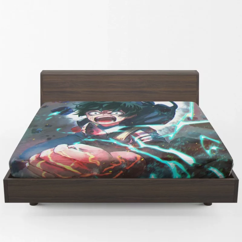 Izuku Midoriya Symbol of Hope Anime Fitted Sheet 1