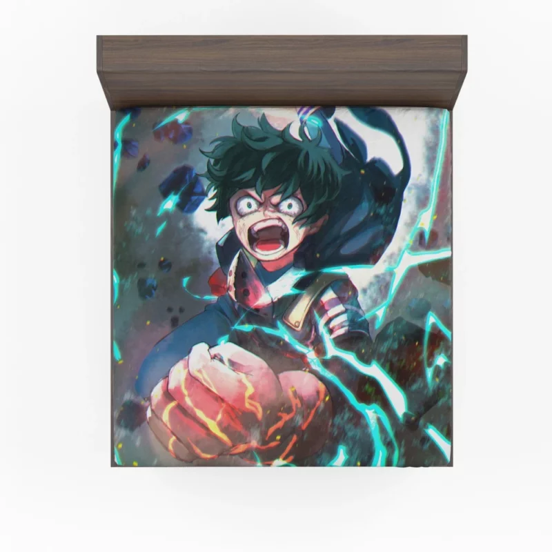 Izuku Midoriya Symbol of Hope Anime Fitted Sheet