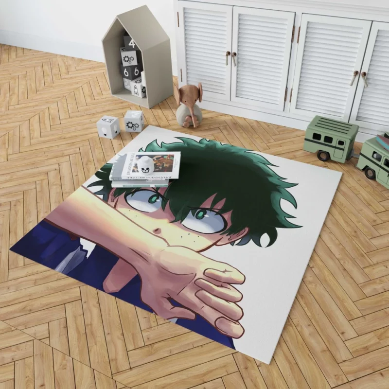 Izuku Midoriya Unleashing Hidden Power Anime Rug 1