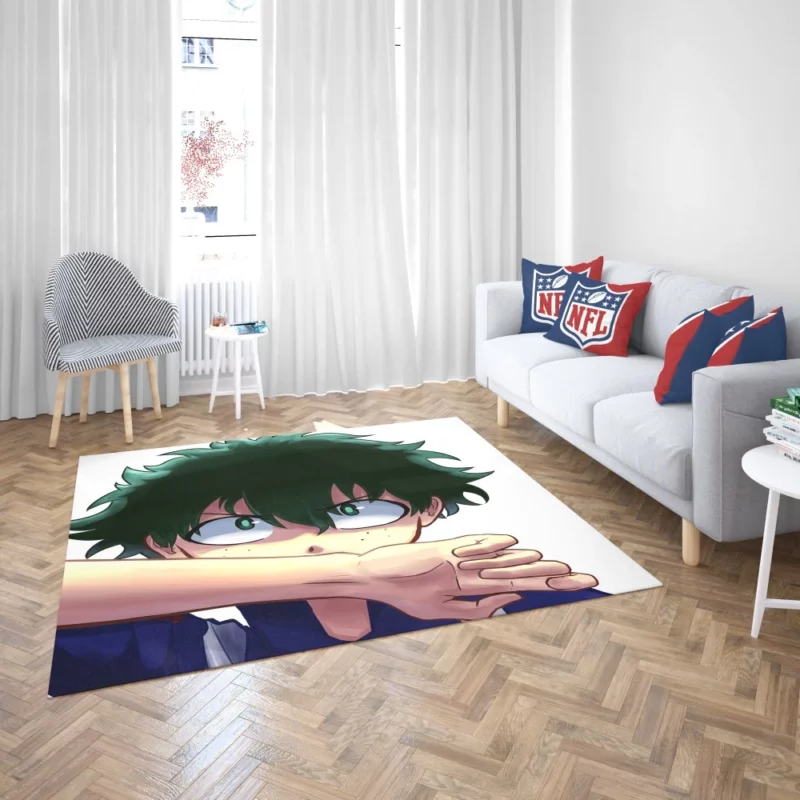 Izuku Midoriya Unleashing Hidden Power Anime Rug 2