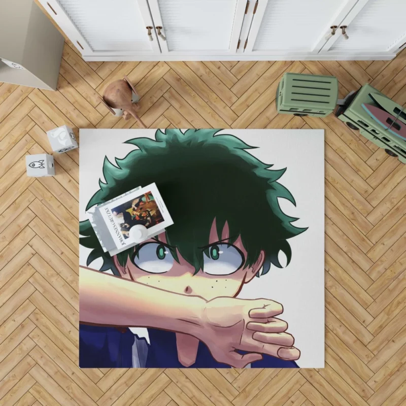 Izuku Midoriya Unleashing Hidden Power Anime Rug