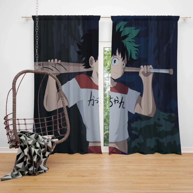 Izuku Midoriya Unyielding Hero Anime Curtain