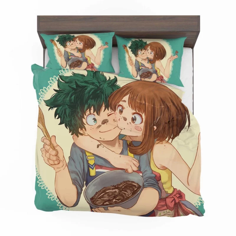 Izuku Midoriya and Ochaco Uraraka Teamwork Anime Bedding Set 1