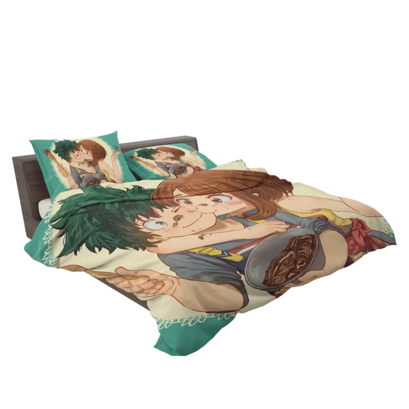 Izuku Midoriya and Ochaco Uraraka Teamwork Anime Bedding Set 2