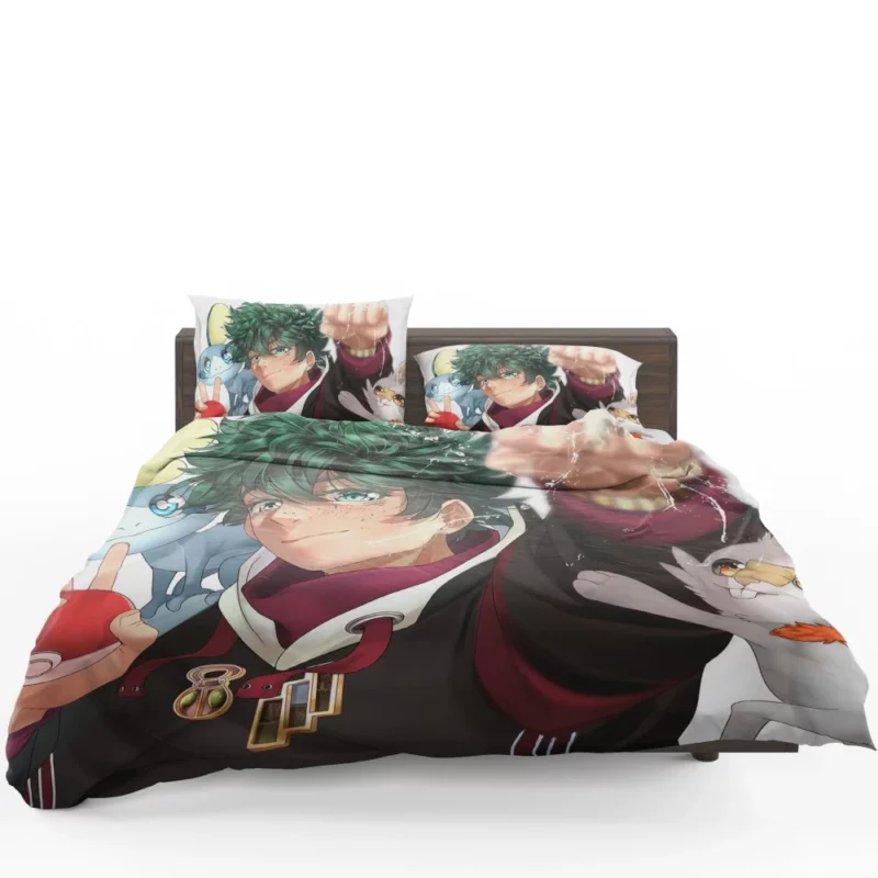 Izuku Midoriya x Pokémon Crossover Anime Bedding Set