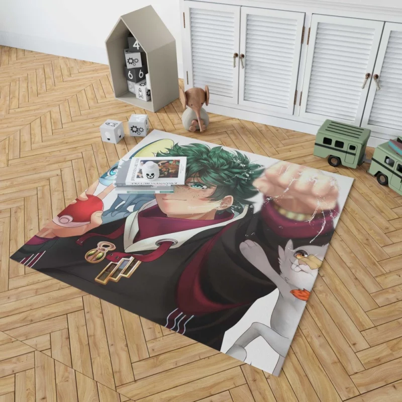 Izuku Midoriya x Pokémon Crossover Anime Rug 1