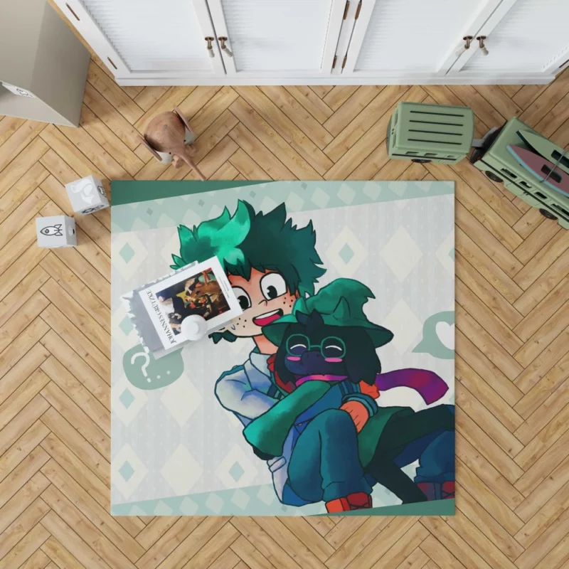 Izuku Midoriya x Ralsei Crossover Anime Rug