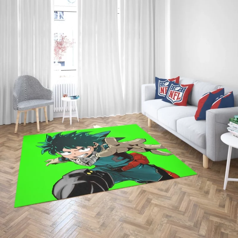 Izuku Natsu and Happy Energetic Trio Anime Rug 2